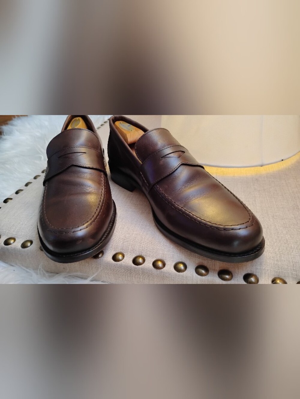 Macson Men's Dark Brown Leather Penny Loafers Size 12. Made in Portugal - Picture 4 of 9